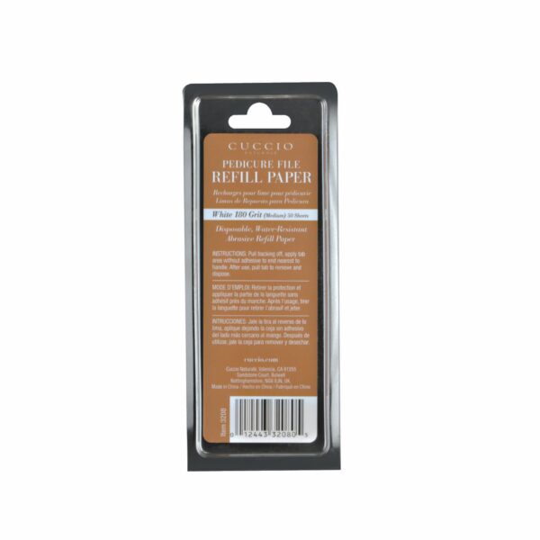 Stainless Steel Pedicure File Abrasive Paper Refill (White 180 grit) 1200 Pack
